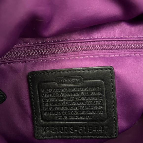 Authentic Coach “Ashley” Black Leather Women's Satchel Bag - Picture 3 of 11